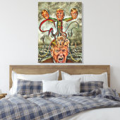 Trump True Form Abstracte Waterverf Canvas Afdruk (Insitu (Slaapkamer))