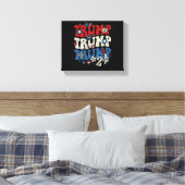 Trump Trump Trump 2024 Retro Canvas Afdruk (Insitu (Slaapkamer))