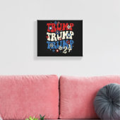 Trump Trump Trump 2024 Retro Canvas Afdruk (Insitu (Woonkamer))