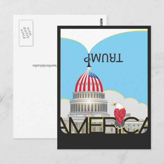 TRUMP Trumpet & Capitol Briefkaart (Voorkant / Achterkant)