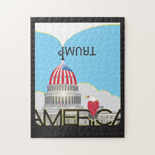 TRUMP Trumpet & Capitol Legpuzzel (Verticaal)