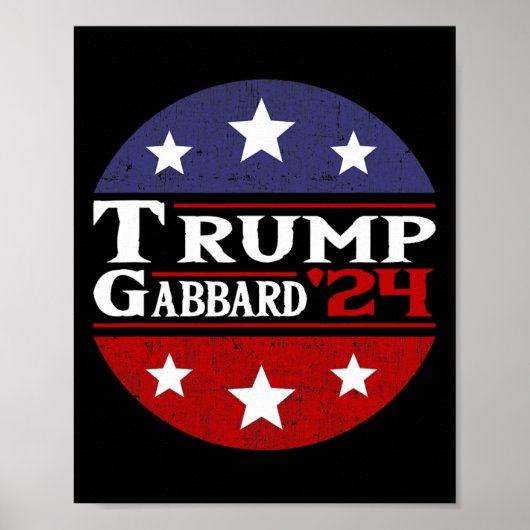 Trump Tulsi Gabbard 2024 Conservatieve Amerikaanse Poster (Voorkant)