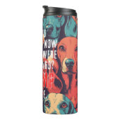 Trump Tumbler: "Ben je nu beter af?" Thermosbeker (Geroteerd rechts)