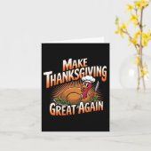 Trump Turkije Grappig 2024 Maak Thanksgiving Groot Kaart (Gele Bloem)