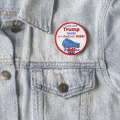 Trump Tweets & An Elephant Dies Ronde Button 5,7 Cm (In situ)
