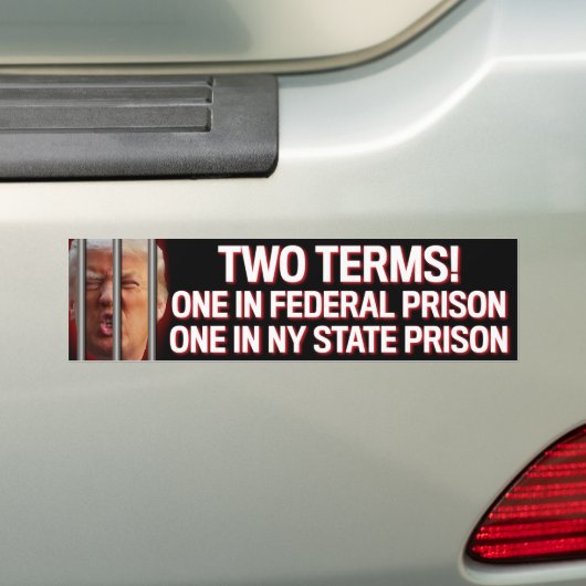 Trump Two Terms Indicated Prison Anti-Trump 2024 Bumpersticker (Op auto)