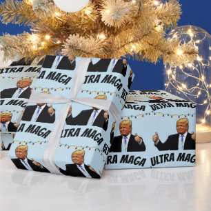 TRUMP ULTRA MAGA CHRISTMAS WRAPPINGPAPIER CADEAUPAPIER