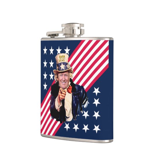 Trump/Uncle Sam Souvenir Herdenkingsfles ~ Heupfles (Links)