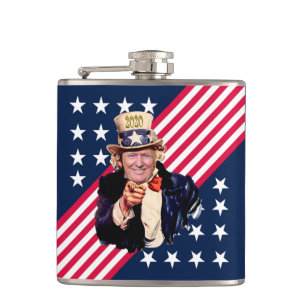 Trump/Uncle Sam Souvenir Herdenkingsfles ~ Heupfles