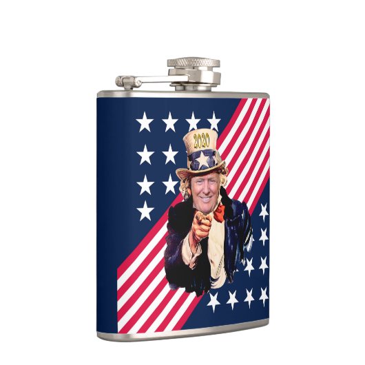 Trump/Uncle Sam Souvenir Herdenkingsfles ~ Heupfles (Rechts)