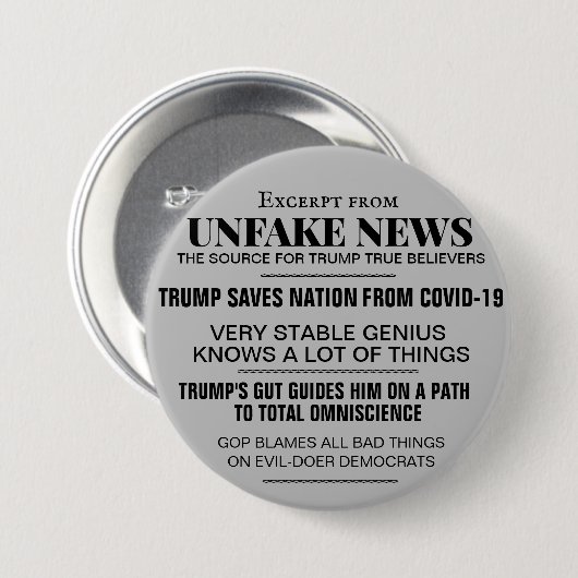 TRUMP UNFAKE NEWS BUTTON (Voorkant /achterkant)