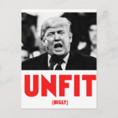 TRUMP UNFIT BRIEFKAART (Voorkant)