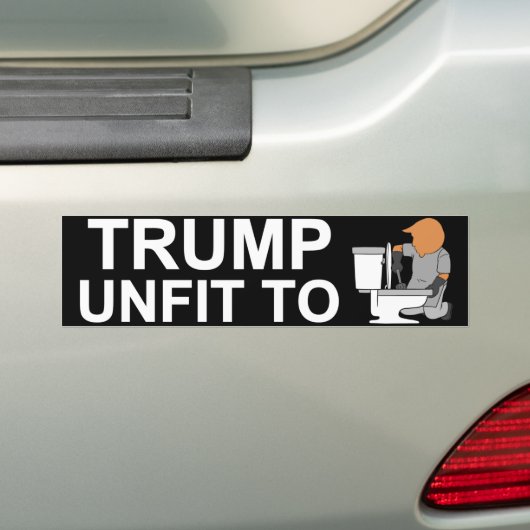 Trump Unfit Bumpersticker (Op auto)