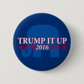 Trump up-knop ronde button 5,7 cm (Voorkant)