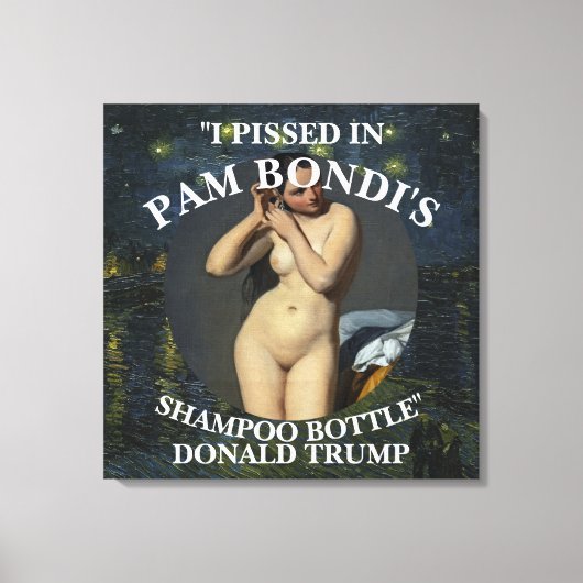 Trump Urine Party Poetin plaagt Republikeins Witte Canvas Afdruk (Voorkant)