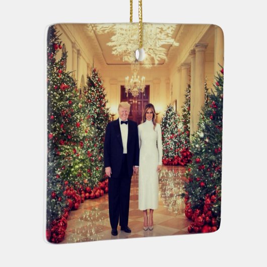 Trump US President White House Keramisch Ornament (Rechts)