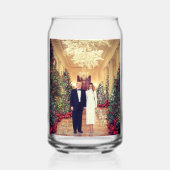 Trump US President White House Kerstmis Blikvorm Glas (Voorkant)