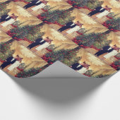 Trump US President White House Kerstmis Cadeaupapier (Hoek)