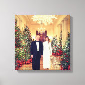 Trump US President White House Kerstmis Canvas Afdruk (Voorkant)