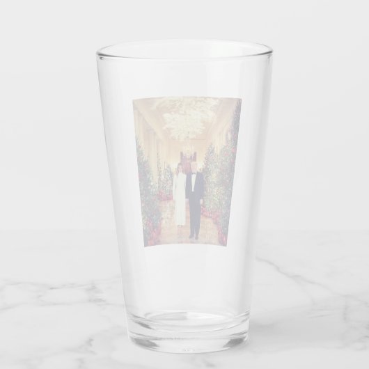 Trump US President White House Kerstmis Glas (Achterkant)