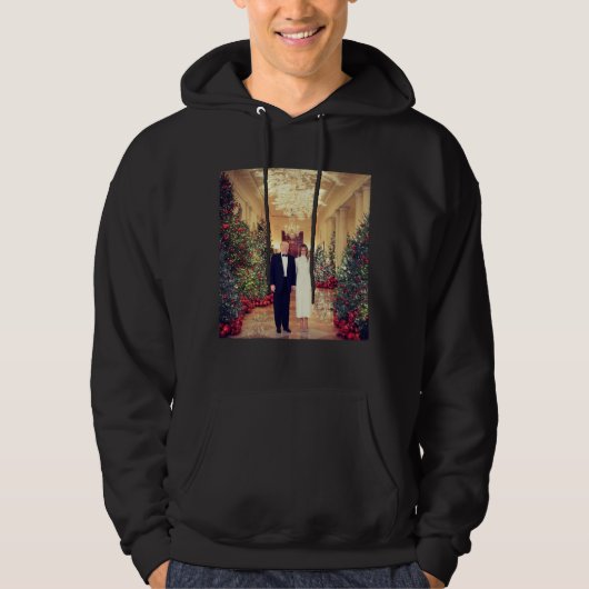Trump US President White House Kerstmis Hoodie (Voorkant)