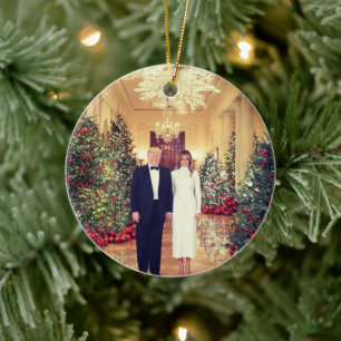 Trump US President White House Kerstmis Keramisch Ornament