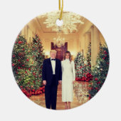 Trump US President White House Kerstmis Keramisch Ornament (Voorkant)