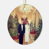 Trump US President White House Kerstmis Keramisch Ornament (Links)