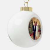 Trump US President White House Kerstmis Keramische Bal Ornament (Links)