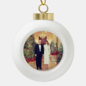 Trump US President White House Kerstmis Keramische Bal Ornament (Voorkant)