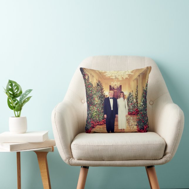 Trump US President White House Kerstmis Kussen (Stoel)