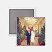 Trump US President White House Kerstmis Magneet (Voorkant / Achterkant)