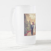 Trump US President White House Kerstmis Matglas Bierpul (Voorkant links)