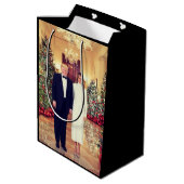 Trump US President White House Kerstmis Medium Cadeauzakje (Achterkant Gekanteld)