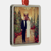 Trump US President White House Kerstmis Metalen Ornament (Rechts)