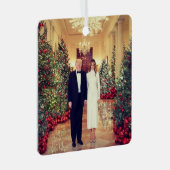Trump US President White House Kerstmis Metalen Ornament (Voorkant Rechts)