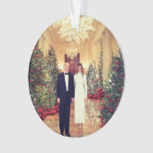 Trump US President White House Kerstmis Ornament (voorkant)
