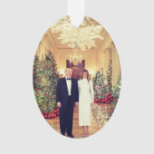 Trump US President White House Kerstmis Ornament (voorkant)