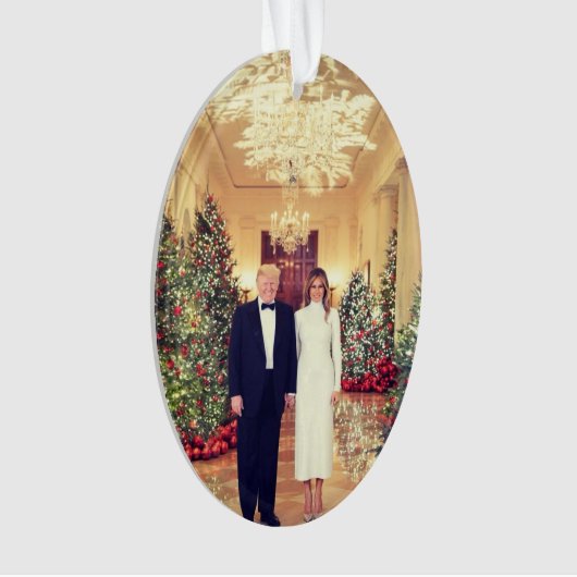 Trump US President White House Kerstmis Ornament (voorkant)