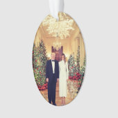 Trump US President White House Kerstmis Ornament (voorkant)