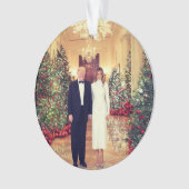Trump US President White House Kerstmis Ornament (voorkant)