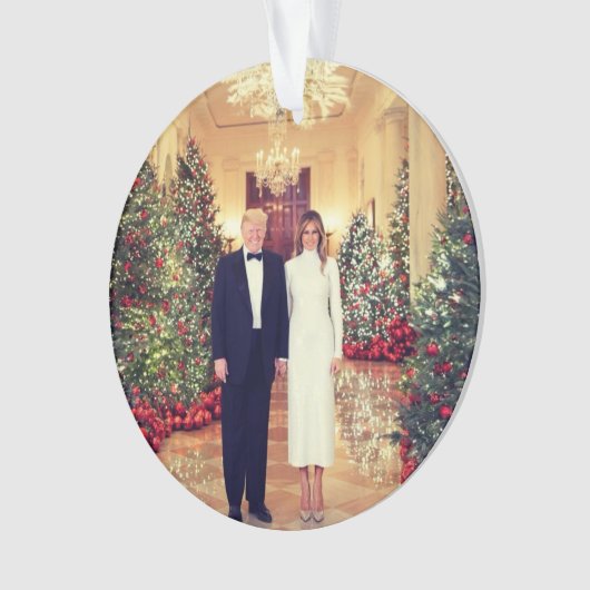 Trump US President White House Kerstmis Ornament (voorkant)