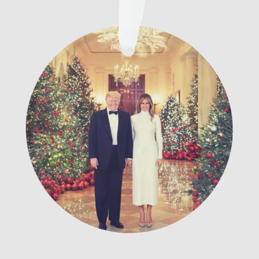 Trump US President White House Kerstmis Ornament (voorkant)