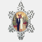 Trump US President White House Kerstmis Tin Sneeuwvlok Ornament (Rechts)