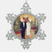 Trump US President White House Kerstmis Tin Sneeuwvlok Ornament (Voorkant)
