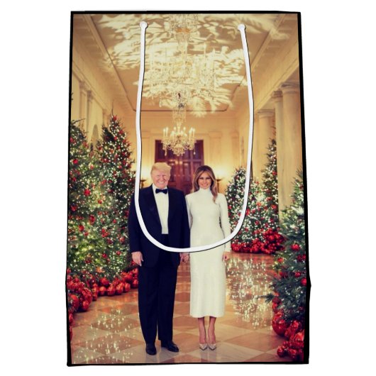Trump US President White House Medium Cadeauzakje (Achterkant)
