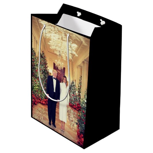 Trump US President White House Medium Cadeauzakje (Achterkant Gekanteld)