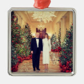 Trump US President White House Metalen Ornament (Voorkant)