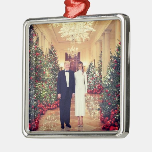 Trump US President White House Metalen Ornament (Links)