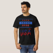 Trump USA 2024 blk T-shirt (Voorkant volledig)